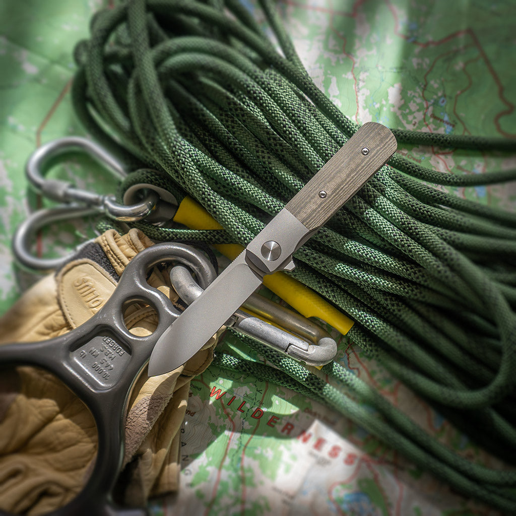 Otter Flip-ATB OD Green Linen Micarta